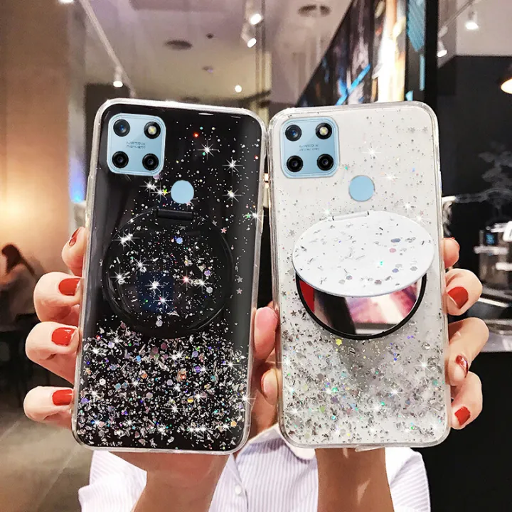 Phone%20case%20Realme%20C21Y%20Shiny%20Ring%20Case%20Glitter%20Soft%20Transparent%20Makeup%20Mirror%20Cases%20For%20Realme%20C21Y%20Back%20Cover%20Stars%20Moon%20Girls%20-%20Image%203