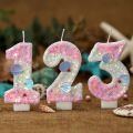 Shell Birthday Number Candle More Shells Pearls Birthday Number Candle for Birthday Wedding Anniversary Mermaid Themed Party.