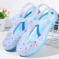 Jelly shoes, summer new non-slip platform soles, hole shoes, beach shoes, flat wedge sandals, women's summer slippers. 