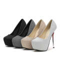 Autumn Round Headed Waterproof Platform Women's Shoes Super Hentian High Thin Heels Gold Pink Shining Sexy 913-63.
