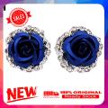 【TrendyTraverse】New Elegant Flower Rhinetone Ear tud Earring Piercing Jewelry.