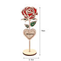 Rose Table Decoration Handcrafted Wooden Rose Flower Decoration Perfect Mother's Day Gift for Rustic Rose Decor.