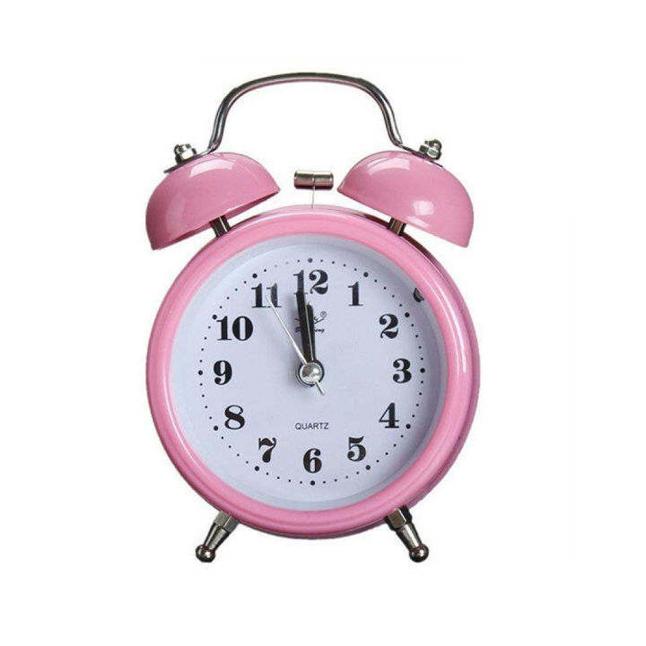 Small Metal Alarm Bed/Table Clock