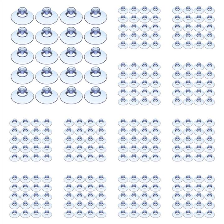 300Pcs Transparent Suction Cups, Plastic Suction Cups, Pads Without Hooks for Outdoor, Kitchen,Bathroom,Window 20mm