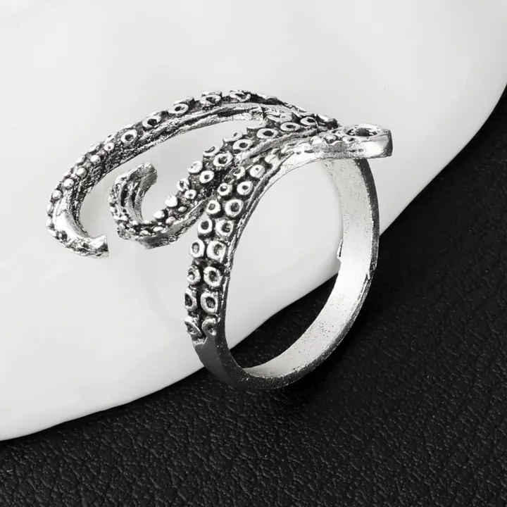 Stainless%20Steel%20Gothic%20Squid%20Octopus%20Ring%20-Fashion%20Vintage%20Jewelry%20Open%20Adjustable%20Ring%20-Women%20Men%20Punk%20%20Jewelry%20-%20Image%207