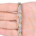 Women's Fashion Twisted Titanium Steel Bracelet 4 Elements Healthy Bio Magnetic Negative Ion Germanium Bracelets for Women. 