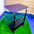 Double Layer Adjustable Reading Table (Moveable & Height Adjustable Laptop Table with 2 Shelves / Study Table / Side Table). 