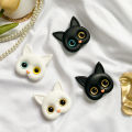 Cute Cat Head Original ins Wind Meow Star Mobile Phone Airbag Bracket Retractable Fastened Ring Desktop Lazy Holder.