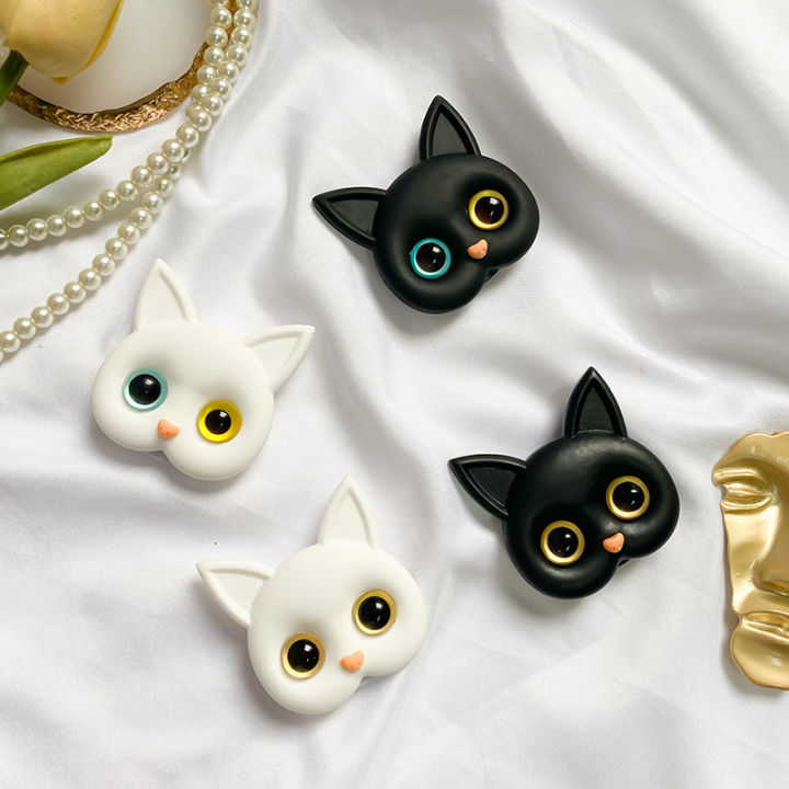 Cute Cat Head Original ins Wind Meow Star Mobile Phone Airbag Bracket Retractable Fastened Ring Desktop Lazy Holder