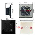 Wall Socket 5 Pin With Type-C and USB Charging Universal Power Socket Electrical Outlet.