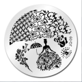 Nail Art Stamping Plate - Small Round - JQ Series.