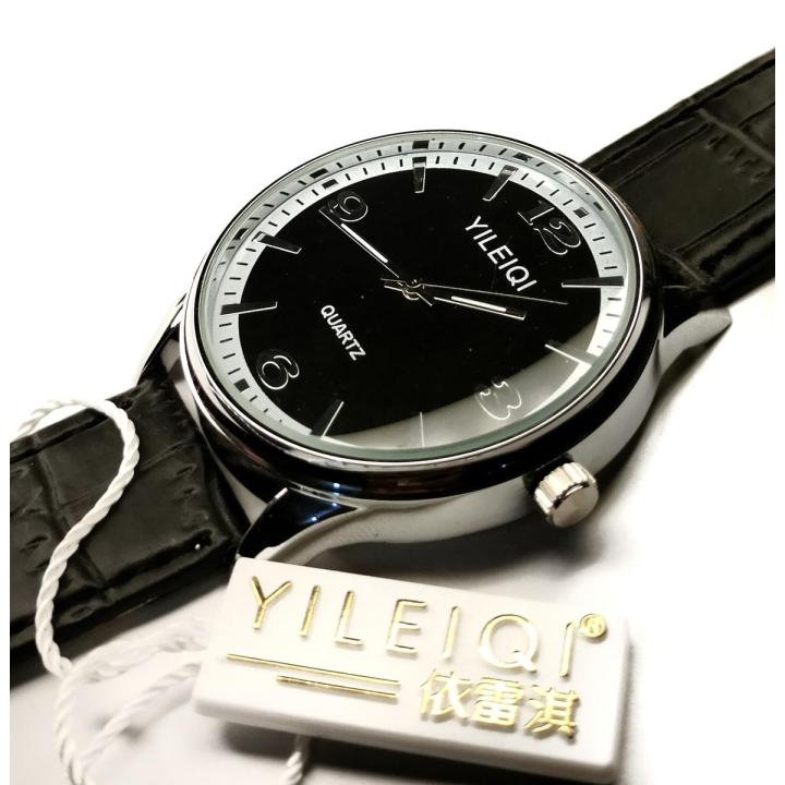 PU Leather Black Analog Watch For Men - Watch For Men