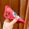 Jizetin for Samsung A73 5G Back Cover Blue Machine Cat Ladder Camera Soft Rubber Mobile Phone Case.