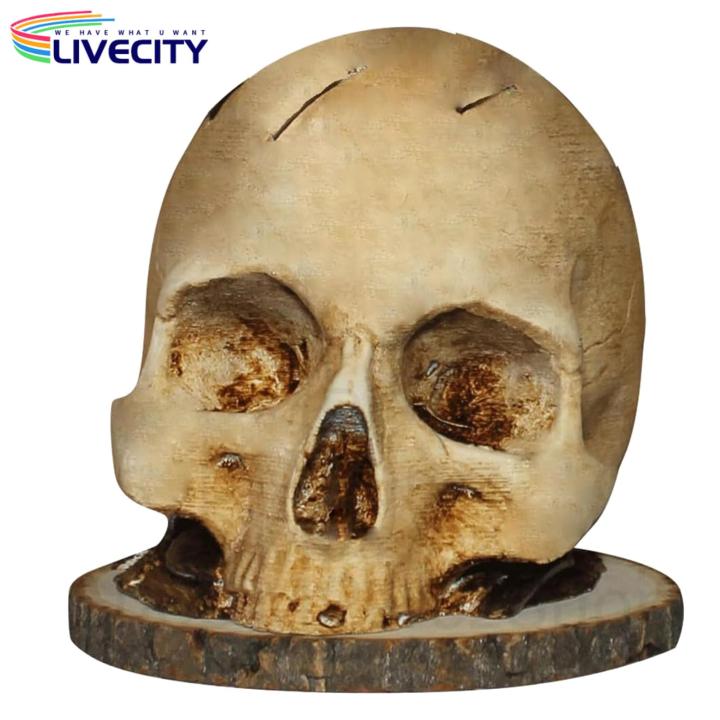 Cutter Storage Rack Spooky Skull Cutter Holder Kitchen Organizer Stand for Horror Fans Scary Party Gift Desktop Decoration Modern Cutter Holder