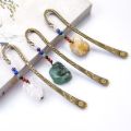 Multi Style Creative Metal Bookmark Tower Book Mark Healing Stone Crystal Beads Paper Clip Children's Gift Stationery Student. 