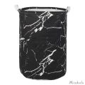 [Miskulu] Oxford Clothes Basket Storage Bin Blanket Organizer Easily Carry with Handle Foldable Laundry Hamper for Camping Home Nursery Hotel Bedroom. 