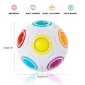 Creative Magic Rainbow Puzzle Ball Fidget Anti Stress Toys for Children Adult Stress Relief Colors Matching Ball Fun Games Gifts.