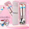 Kawaii Fork Spoon Set Cartoon Stainless Steel Tableware Cinnamoroll Kuromi Melody Pompompurin Pochacco Cute Lunch Spoons. 