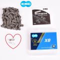 KMC chain X8 mountain road folding bicycle 24 speed chain accessories with missing link Bicycle Chain 6/7 Speed supported. 