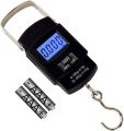 Portable Digital 50 Kg Weighting Scale with Metal Hook (Black).