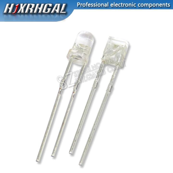 100PCS transparent LED light emitting diode blue red green white yellow purple electronic DIY KIT 2X3X4 2X5X7 3MM 5MM