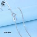 ORSA JEWELS Italian 925 Sterling Silver 1.0mm Side Chain Necklace Sterling Silver Pendant Necklaces Men Women Chain SC18-P.