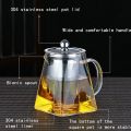 Square Glass Tea Pot, Borosilicate Glass Teapot, Loose Leaf Tea Kettle, 750 ml Borosilicate Glass Heat Resistant Clear Leaf Teapot with Infuser Strainer for Microwavable and Stovetop Safe. 