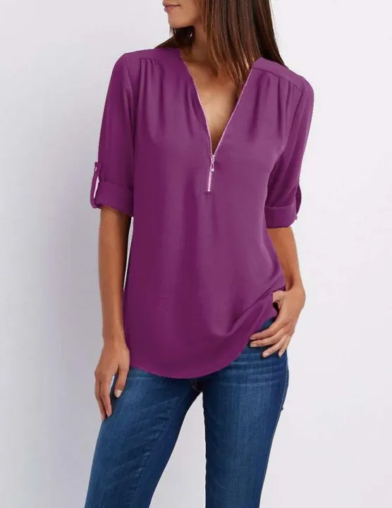 Women%20Tops%20Plus%20Size%20V-neck%20Long%20Sleeve%20Chiffon%20Elegant%20Design%20Women%20Blouse%20Lady%20Shirt%20Blouse%20For%20Women%20-%20Image%206