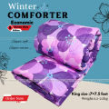 King size Comforter with full cotton fabric 84*90 inch European winter Comforter (1pcs Box) White , Red , Pink , Blue. 