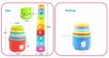 HarnezZ Funny Cute Toy Stacking Cup Toy Stacks Colorful Baby Cup of Math Stack Count Up Plastic Cups ABS Letter Cup Stacks Toys for Kids. 