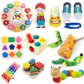 Montessori Educational Wooden Toys for Children 1To 4 Years Early Learning Educatonal Toy Wood Puzzle Games Baby Toys 0 12 Month. 