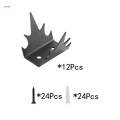 12x Anti Climb Fence Spikes Hardware Screw Security Fence Spikes for Garden Fence or. 