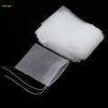 4x50PCS Empty Mesh Tea Filter Bags Loose Herbs Teabag with Drawstring 5x6cm. 