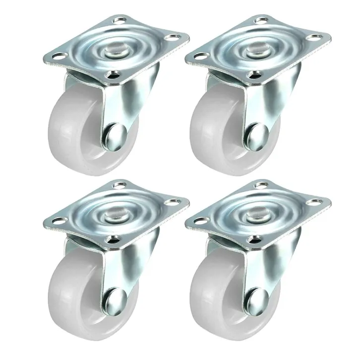 4pics%20Nylon%201%20Inch%20Caster%20Wheel%2060%20Degree%20Rotation%20Swivel%20Caster%20Wheel%20-%20Image%202