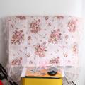 Pastoral Cover Bedside Cabinet Tablecloth Pink Flower Rectangular Table Cover Lace Table Cloths Decoration.