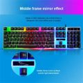 RGB Gaming Keyboard Gamer Keyboard And Mouse Kit Ergonomic Wired Mechanical Keyboard + Mouse Combo 104 Key For Windows PC Gamers.