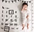 Newborn Baby Monthly Growth Milestone Blanket Photography Accessories for Rug Baby Boy Girls Photography Props Background Cloth.
