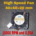 12V High Speed Fan AVC 4020 12V 0.50A 15000RPM 4 Wire Server Cooling Fan Dual Ball Bearing 40mm Fan 5cm Server Power Airflow 40x40x20mm Large Wind Speed Server Mini Axial Cooling Fan 12V Fan For Computer Server. 