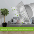 2X Portable Air Conditioner Exhaust Hose Coupler Window Adapter A/C Unit Tube Connector Parts Square to Round.