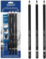 Worison Hard Midium Soft Black Charcoal Pencils With sharpner.