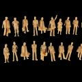 60pcs/lot 1:87 Scale Model Miniature Figures Standing Architectural Models Human Scale Model ABS Plastic Peoples Kids Toy.