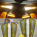 Body Indicator With DRL Universale Triangle Flush Mount LED Turn Signals Blinker. 