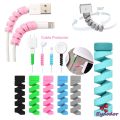 4pcs Spiral Data Cable Protective Cover Suction Cup Is Suitable for The Charging Cable 0.03 mm / 4pcs Charger Cord Saver Cable Protector. 