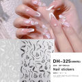ins high-end Internet celebrity silk smoke ribbon nail art stickers gentle ballet nail back glue pure desire style Xiaohongshu.