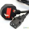 iPOWER 1.5 Meter Power Cable 3 Pin UK Plug Power Cord Cable. 