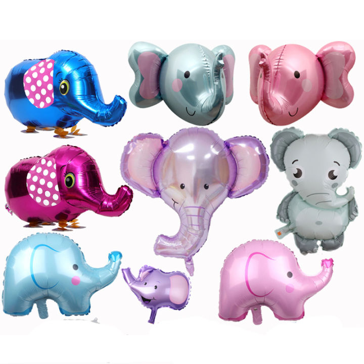 Jungle Cartoon Animal Balloons Elephant Foil Balloons Baby Boys Girls Birthday Party Decorations Baby Shower Kids Helium Balloon