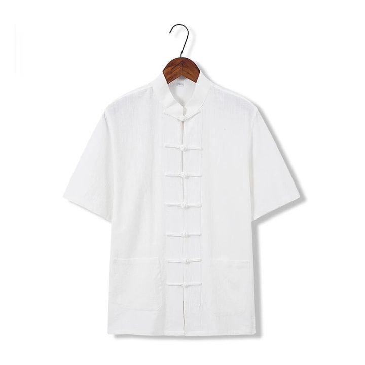 New%20cotton%20linen%20shirt%20Tang%20suit%20one%20word%20button%20short%20sleeve%20hirt%20Chinese%20style%20men%20Tops%20Male%20loose%20casual%20Kung%20fu%20outfit%20shirt%20-%20Image%204