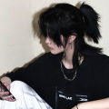 Samurai Head Wig Japanese Handsome Neutral Anchovy Head Fluffy Natural Wolf Tail Men and Women Hair Cover Spot One Piece Dropshipping.