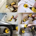 JAERBEE 8Pcs Combinate Drill Brush Power Scrubbing Brush Drill Spin Scrubber Electric Cleaning Brush Fixing for Car Bathroom. 