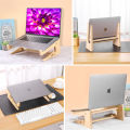 Wood Laptop Stand For MacBook Pro Universal Computer Stands For Desk Vertical Laptop Holder Wooden Laptop Riser For MacBook Air. 